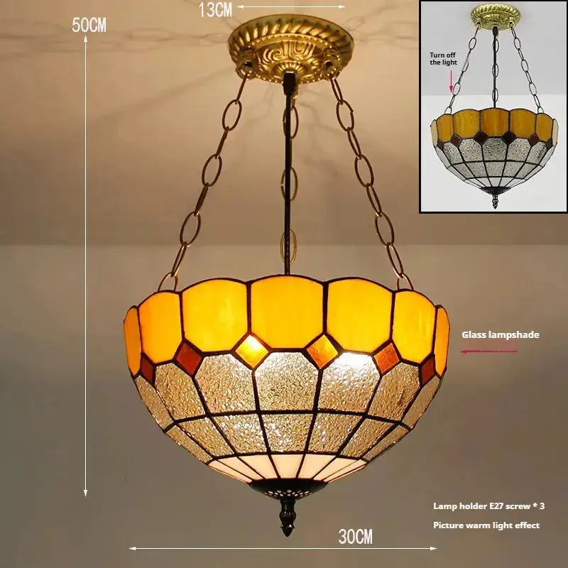 12inch Anti-chandelier Antique Tiffany Stained Glass Chandelier Classical Tiffany Lamp