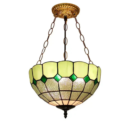 12inch Green Anti-chandelier Tiffany Style Hanging Light Classical Tiffany Lamp