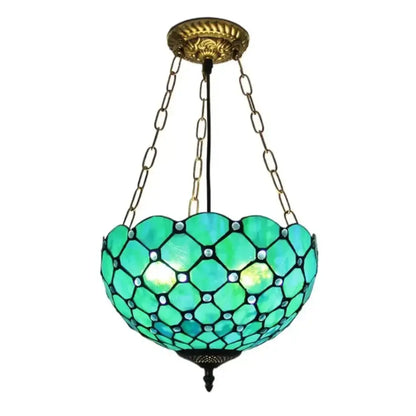 12inch Green Beads Tiffany Style Hanging Light Anti-chandelier Classical Tiffany Lamp