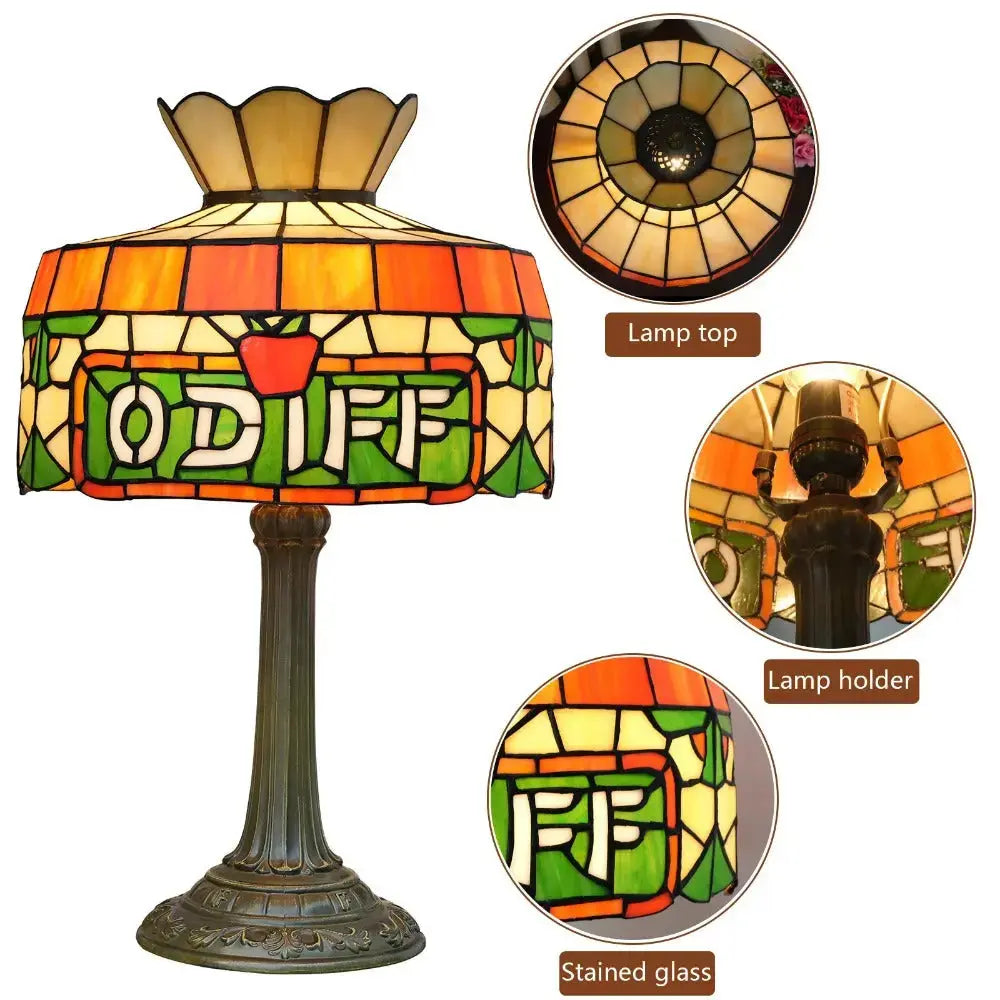12inch Antique Stained Glass Table Lamp Vintage Tiffany Desk Light Classical Tiffany Lamp