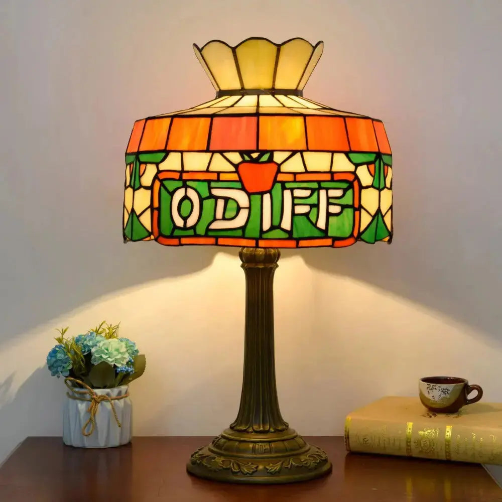 12inch Antique Stained Glass Table Lamp Vintage Tiffany Desk Light Classical Tiffany Lamp