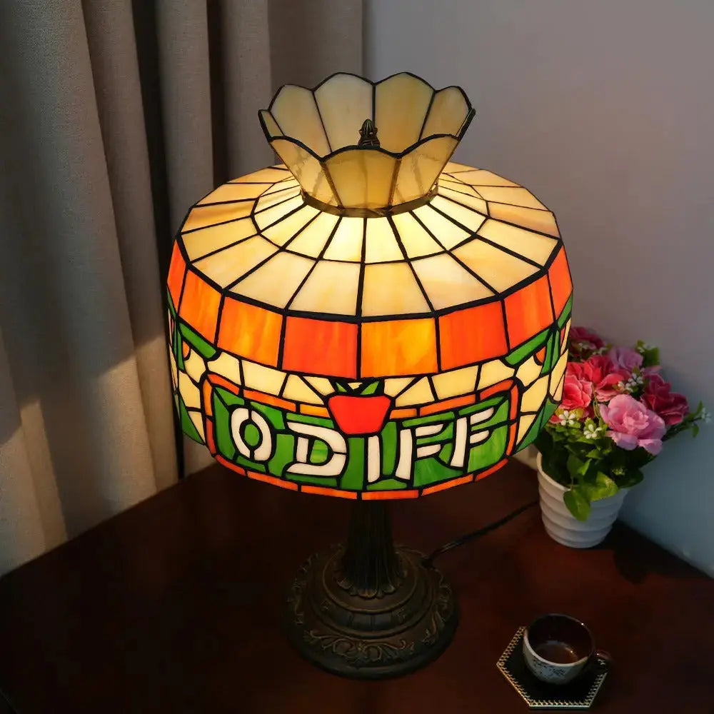 12inch Antique Stained Glass Table Lamp Vintage Tiffany Desk Light Classical Tiffany Lamp