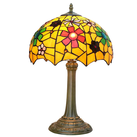 12inch Tiffany Bedside Lights Stained Glass Cherry Blossoms Lampshade Vintage Table Lamp Classical Tiffany Lamp