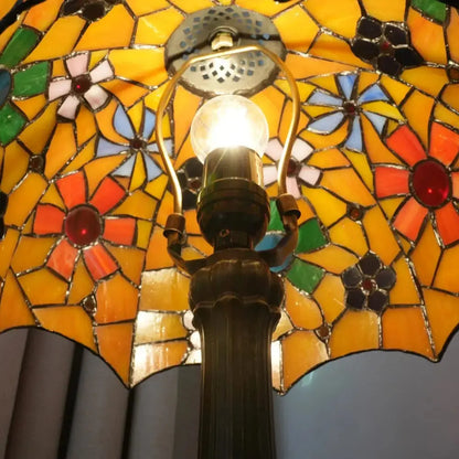 12inch Tiffany Bedside Lights Stained Glass Cherry Blossoms Lampshade Vintage Table Lamp Classical Tiffany Lamp