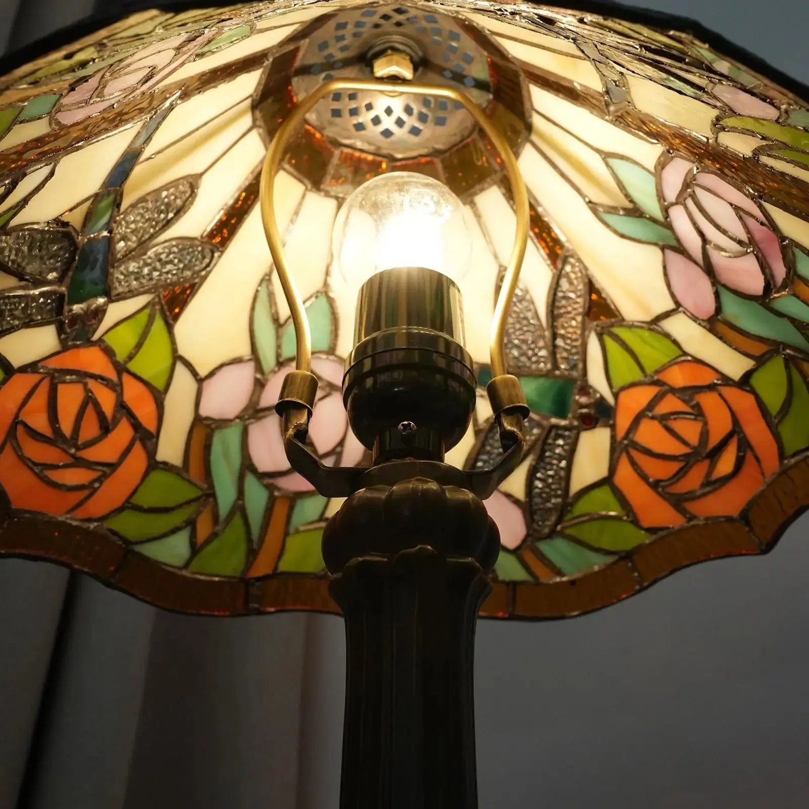 12inch Stained Glass Reading Lamp Dragonfly Lampshade Vintage Tiffany Desk Light Classical Tiffany Lamp