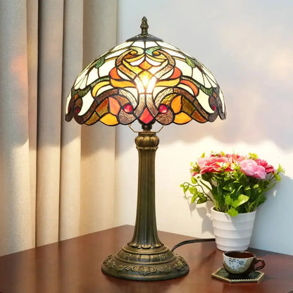 12inch Tiffany Style Stained Glass Table Lamp for Living Room Classical Tiffany Lamp