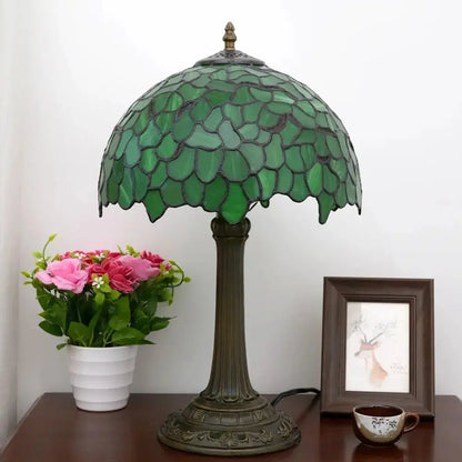 12inch Tiffany Table Lamps for Sale Stained Glass Green Leaves Lampshade Desk Lamp Classical Tiffany Lamp
