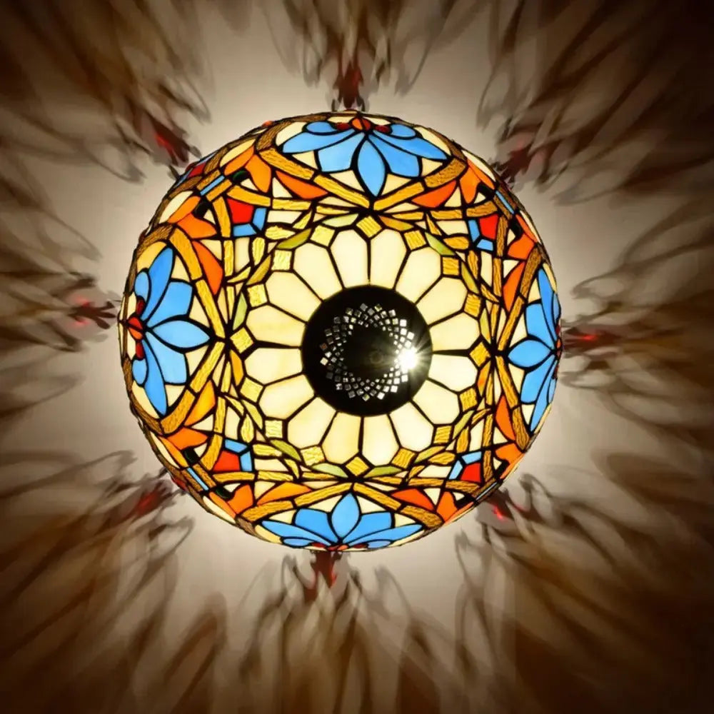 16inch Stained Glass Beads Lampshade Tiffany Ceiling Lamps Classical Tiffany Lamp
