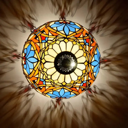 16inch Stained Glass Beads Lampshade Tiffany Ceiling Lamps Classical Tiffany Lamp