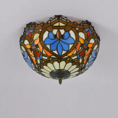 16inch Stained Glass Beads Lampshade Tiffany Ceiling Lamps Classical Tiffany Lamp