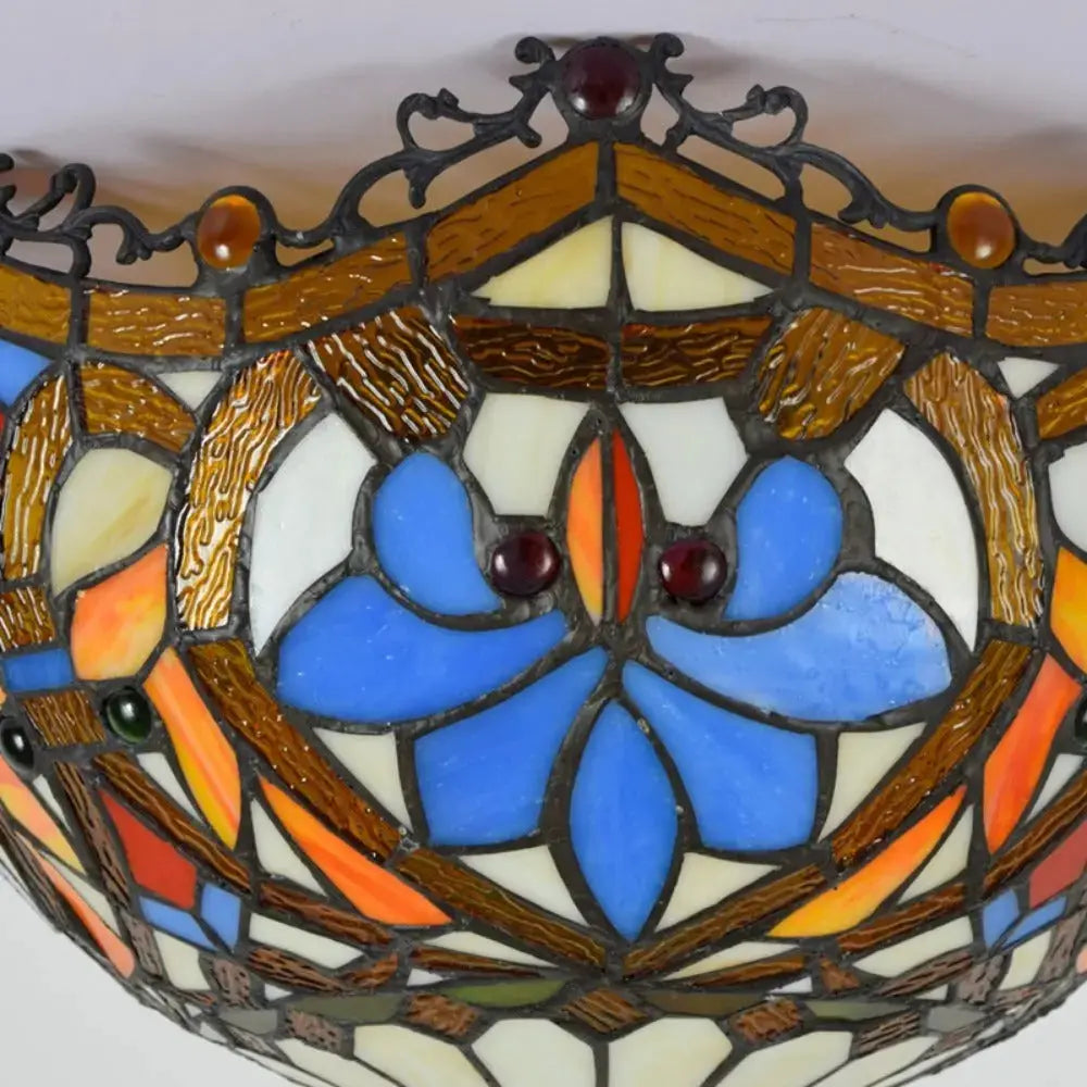 16inch Stained Glass Beads Lampshade Tiffany Ceiling Lamps Classical Tiffany Lamp