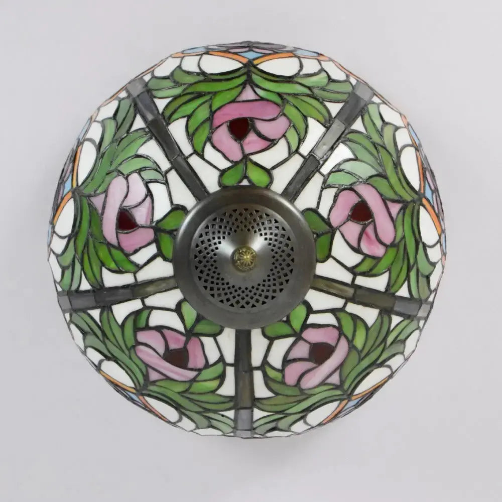 16inch Stained Glass Peach Lampshade Tiffany Ceiling Lamps Classical Tiffany Lamp