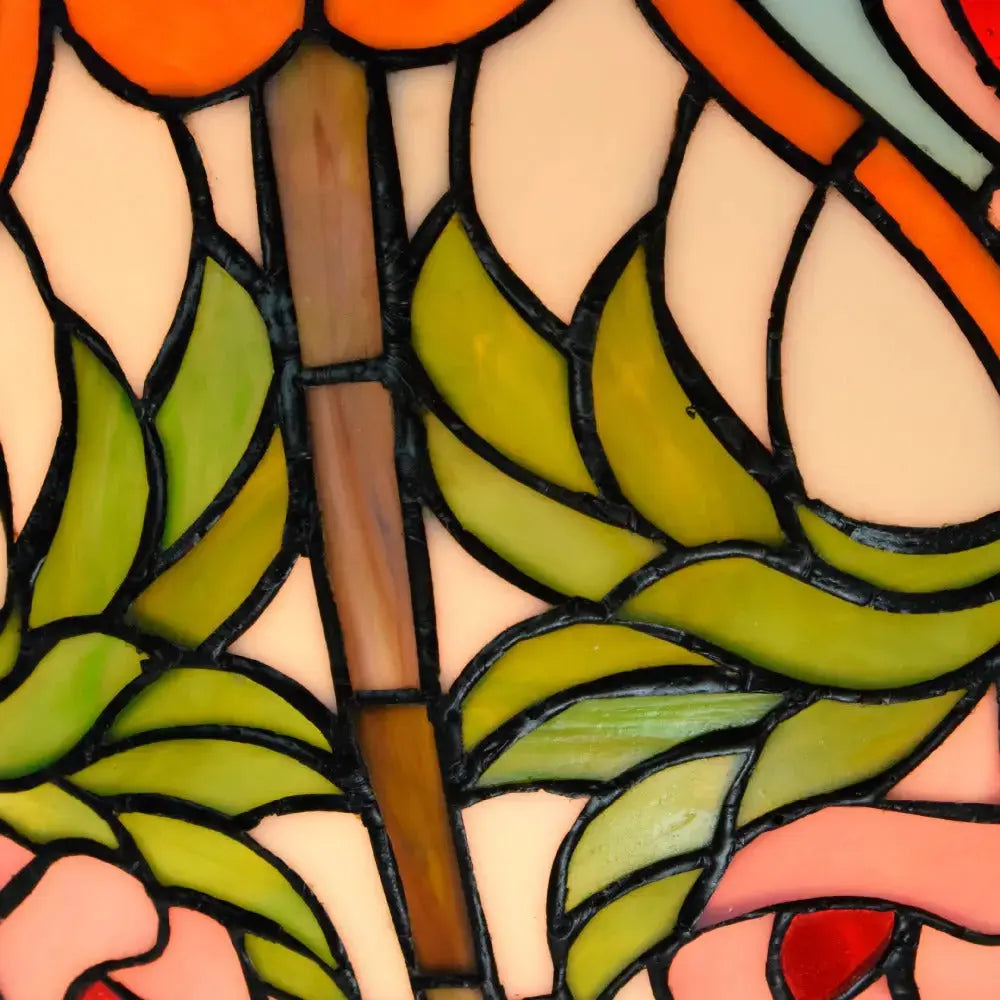 16inch Stained Glass Peach Lampshade Tiffany Ceiling Lamps Classical Tiffany Lamp