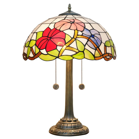 16inch Tiffany Desk Lamps Stained Glass Morning Glory Bedside Light Classical Tiffany Lamp
