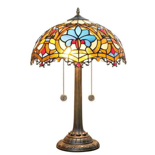 16inch Stained Glass Heart-shaped Beads Tiffany Table Lamps Bedside Light Classical Tiffany Lamp