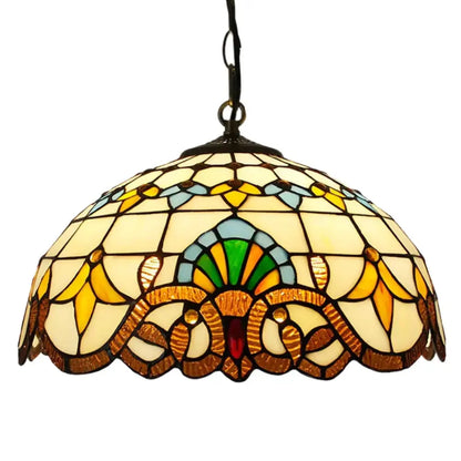 16inch Antique Stained Glass Baroque Tiffany Style Pendant Light Classical Tiffany Lamp