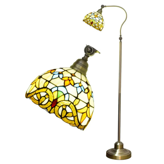 20cm Stained Glass Baroque Lampshade Vintage Floor Lamp with Tiffany Shade Classical Tiffany Lamp