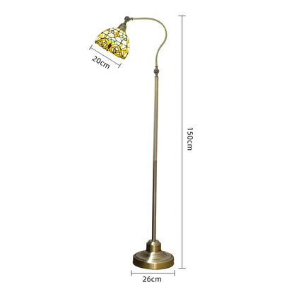 20cm Stained Glass Baroque Lampshade Vintage Floor Lamp with Tiffany Shade Classical Tiffany Lamp
