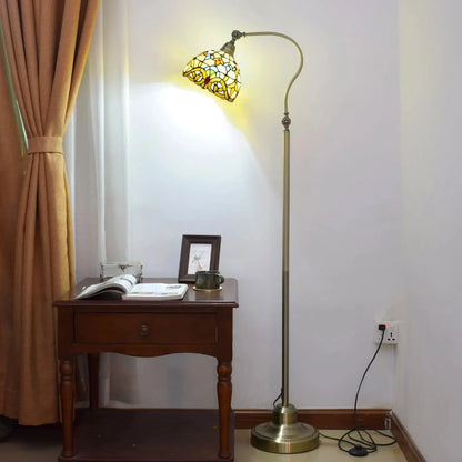 20cm Stained Glass Baroque Lampshade Vintage Floor Lamp with Tiffany Shade Classical Tiffany Lamp