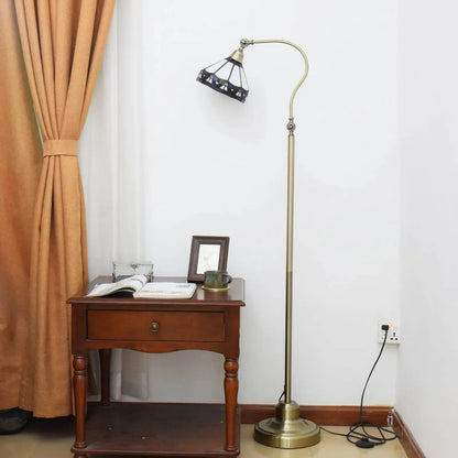 20cm Vintage Stained Glass Lampshade Standing Light White Tiffany Floor Lamp Classical Tiffany Lamp
