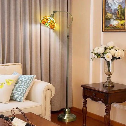 20cm Vintage Stained Glass Sunflower Lampshade Antique Tiffany Floor Lamps Classical Tiffany Lamp