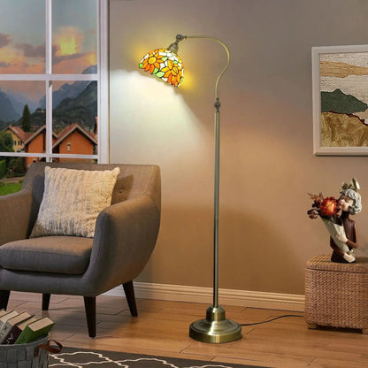 20cm Vintage Stained Glass Sunflower Lampshade Antique Tiffany Floor Lamps Classical Tiffany Lamp