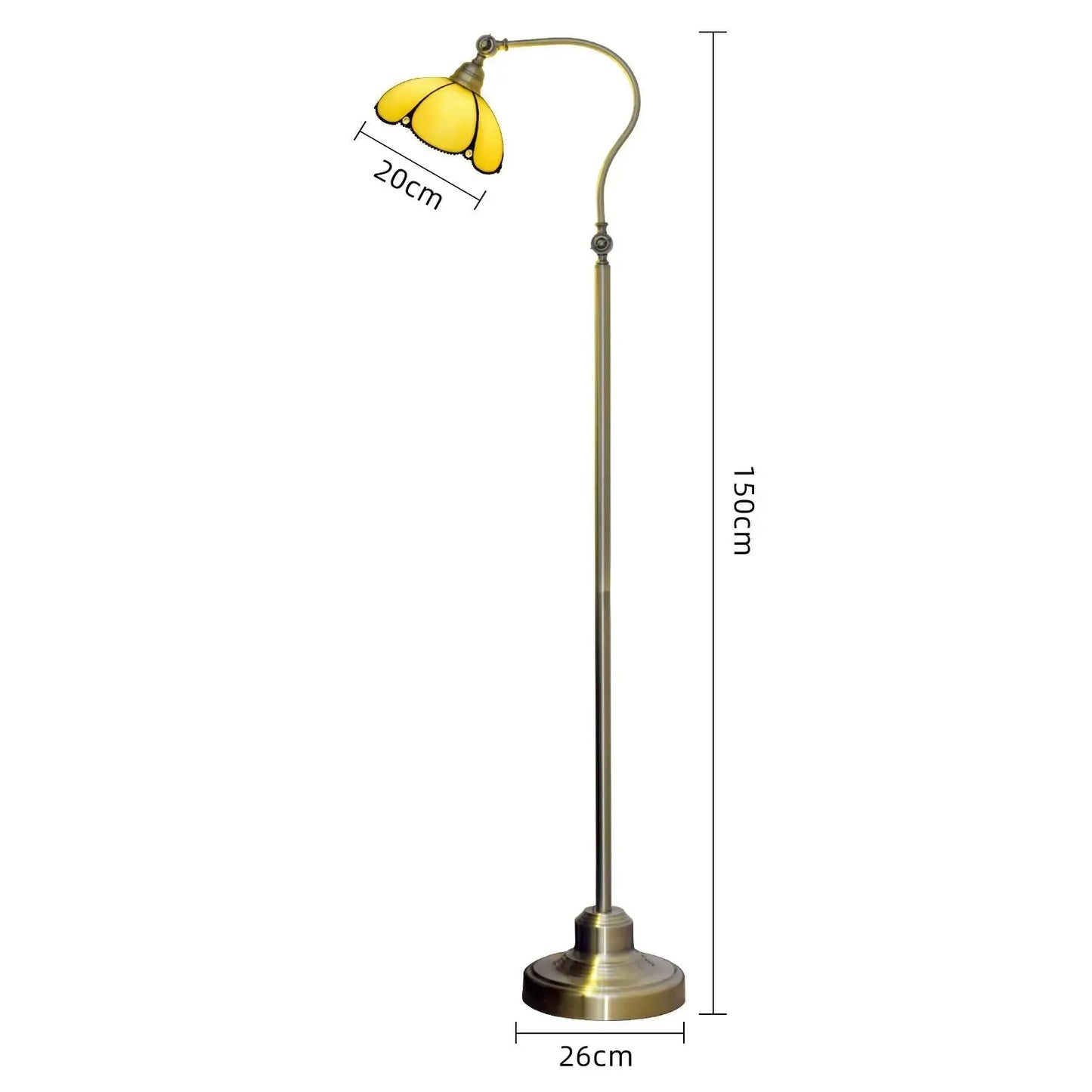 20cm Vintage Stained Glass Simple Lampshade Tiffany Style Reading Floor Lamp Classical Tiffany Lamp