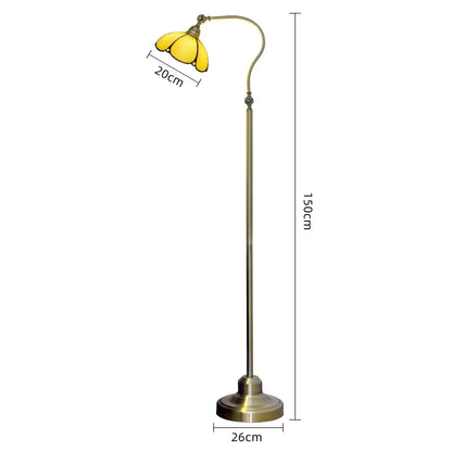 20cm Vintage Stained Glass Simple Lampshade Tiffany Style Reading Floor Lamp Classical Tiffany Lamp