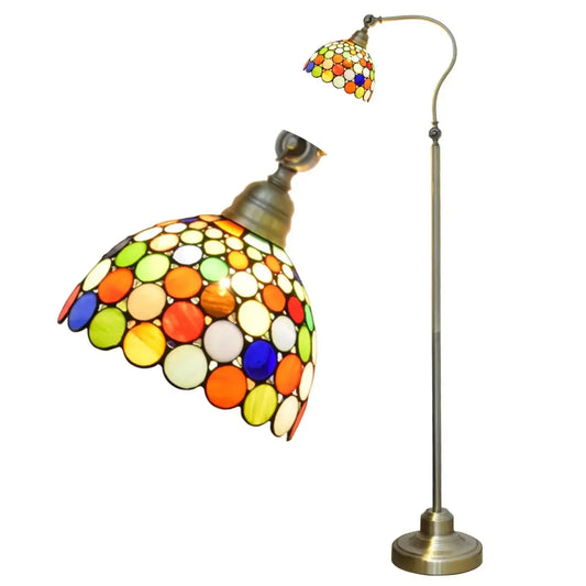 20cm Vintage Standing Light Bohemian Lampshade Tiffany Stained Glass Floor Lamp Classical Tiffany Lamp