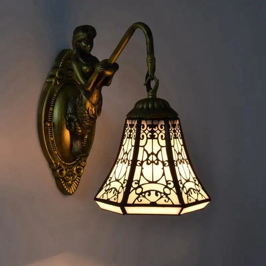 6inch Tiffany Wall Sconce Stained Glass Arabesque Wall Lamps Classical Tiffany Lamp