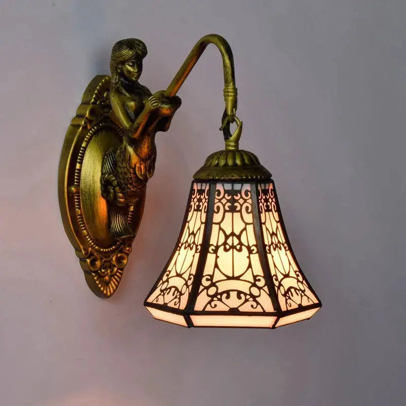 6inch Tiffany Wall Sconce Stained Glass Arabesque Wall Lamps Classical Tiffany Lamp