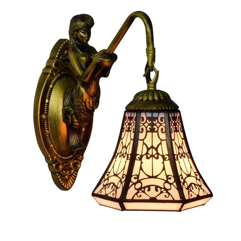 6inch Tiffany Wall Sconce Stained Glass Arabesque Wall Lamps Classical Tiffany Lamp
