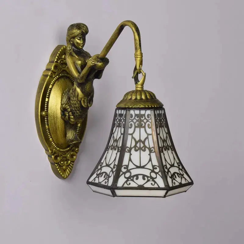 6inch Tiffany Wall Sconce Stained Glass Arabesque Wall Lamps Classical Tiffany Lamp