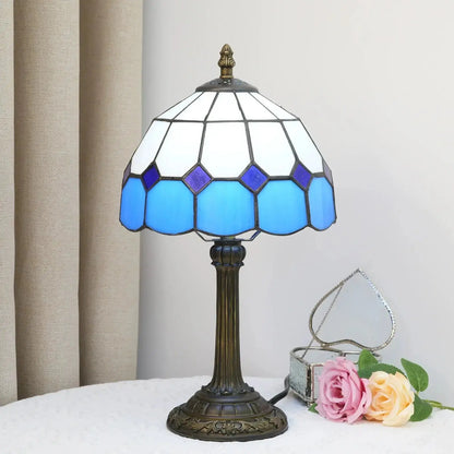 8inch 20cm Blue Stained Glass Small Tiffany Table Lamps Classical Tiffany Lamp