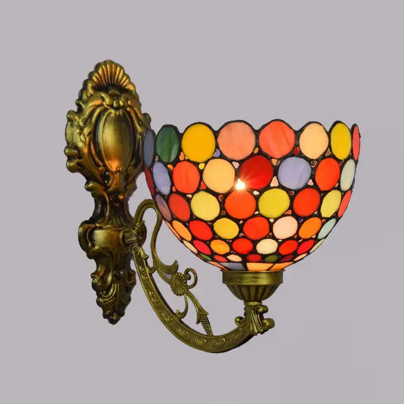 Small Stained Glass Bohemia Lampshade Tiffany Wall Lights Sconce Lamp Classical Tiffany Lamp