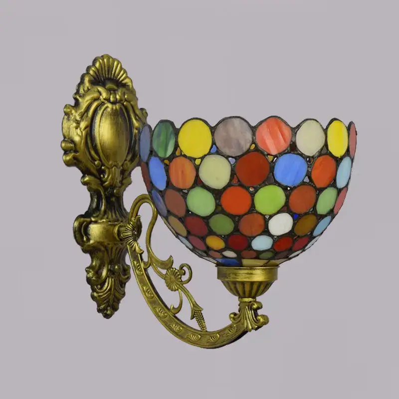 Small Stained Glass Bohemia Lampshade Tiffany Wall Lights Sconce Lamp Classical Tiffany Lamp