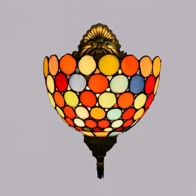 Small Stained Glass Bohemia Lampshade Tiffany Wall Lights Sconce Lamp Classical Tiffany Lamp