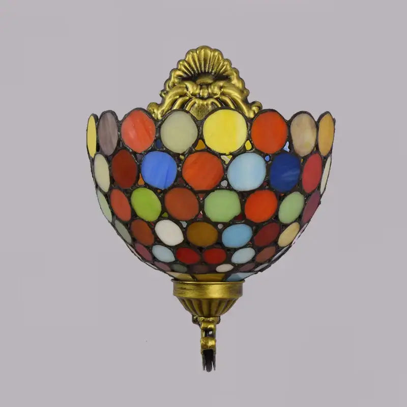 Small Stained Glass Bohemia Lampshade Tiffany Wall Lights Sconce Lamp Classical Tiffany Lamp