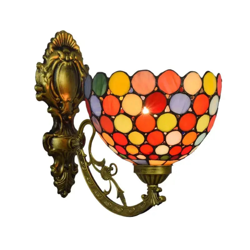 Small Stained Glass Bohemia Lampshade Tiffany Wall Lights Sconce Lamp Classical Tiffany Lamp