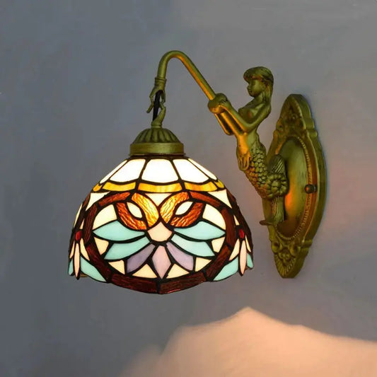8inch Small Stained Glass Sconce Tiffany Style Wall Lamps Classical Tiffany Lamp