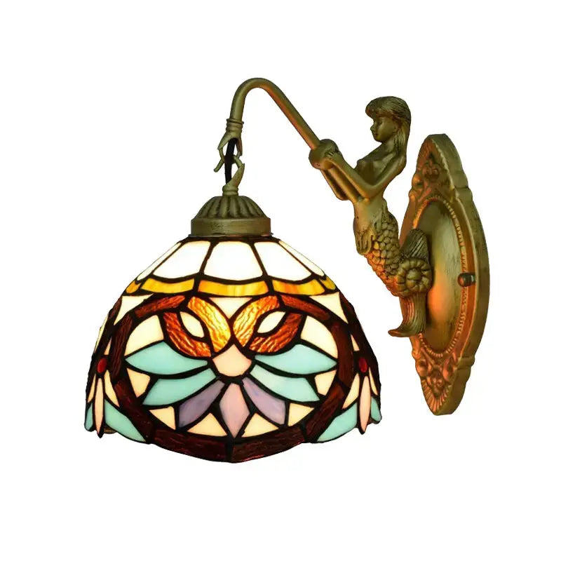 8inch Small Stained Glass Sconce Tiffany Style Wall Lamps Classical Tiffany Lamp