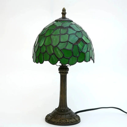 8inch Small Tiffany Table Lamps Stained Glass Green Leaf Bedside Light Classical Tiffany Lamp