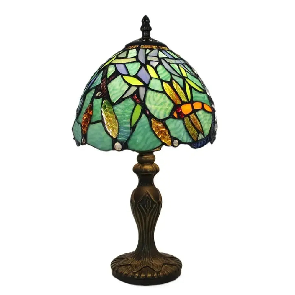 8inch Retro Stained Glass Flower Lampshade Tiffany Desk Lamps Antique Table Light Classical Tiffany Lamp