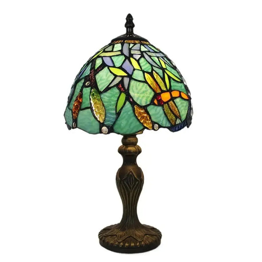 8inch Retro Stained Glass Flower Lampshade Tiffany Desk Lamps Antique Table Light Classical Tiffany Lamp