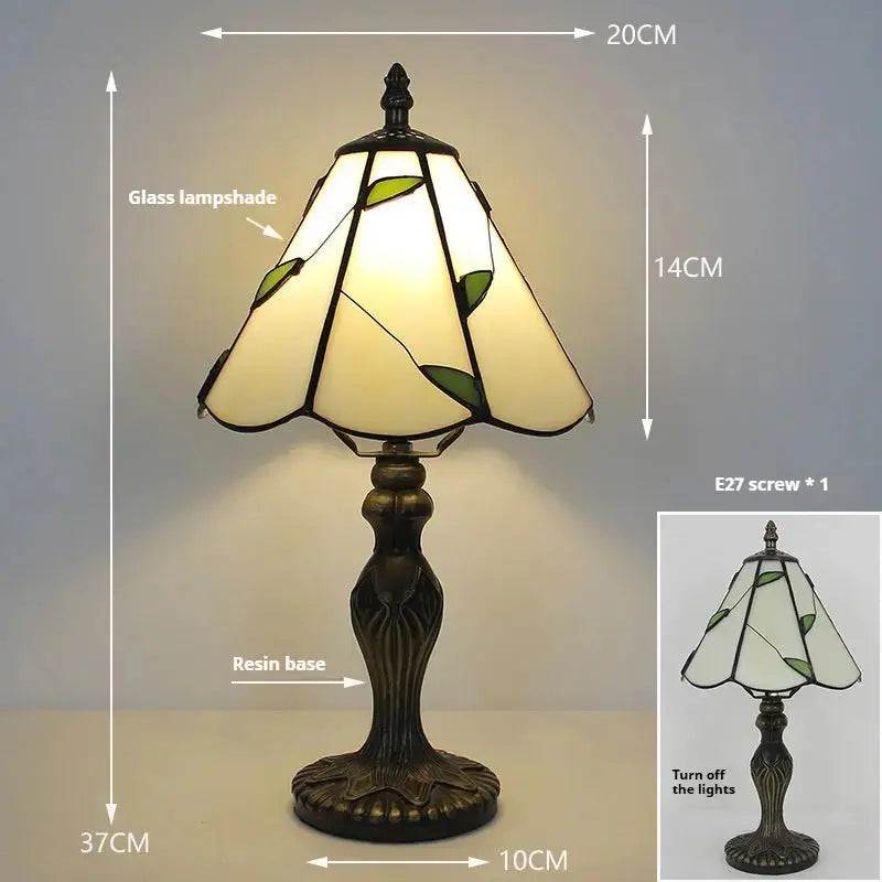 8inch Stained Glass Desk Light Retro Lampshade Small Tiffany Style Lamps Classical Tiffany Lamp