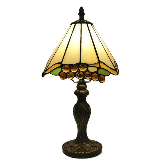 8inch Retro Stained Glass Simple Grape Lampshade Small Tiffany Table Lamp Classical Tiffany Lamp