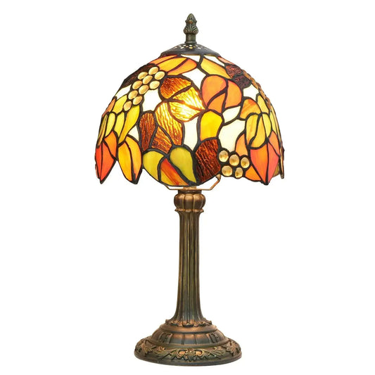 8inch Small Tiffany Lamp Stained Glass Maple Leaf Lampshade Retro Table Lamp Classical Tiffany Lamp