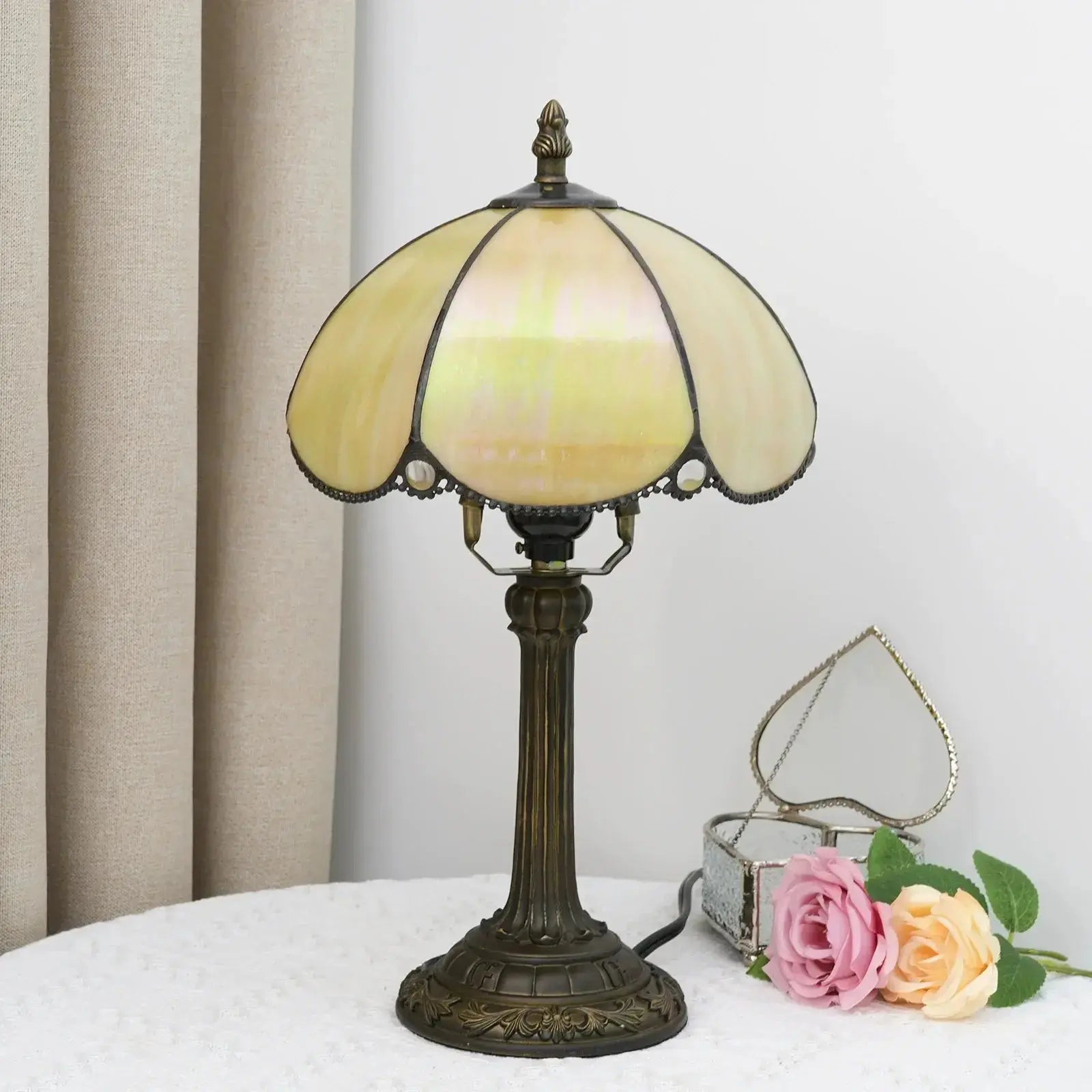 8inch Stained Glass Small Tiffany Table Lamps Bedside Light Classical Tiffany Lamp