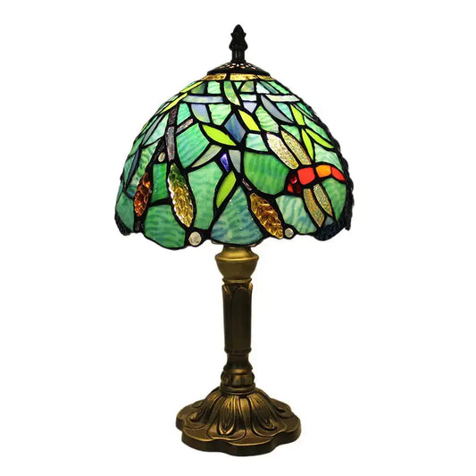 8inch Stained Glass Wheat Ear Lampshade Vintage Tiffany Dragonfly Lamp Classical Tiffany Lamp