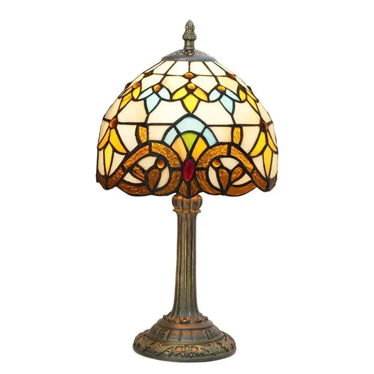 8inch Small Tiffany Table Lamps Stained Glass Baroque Desk Light Classical Tiffany Lamp